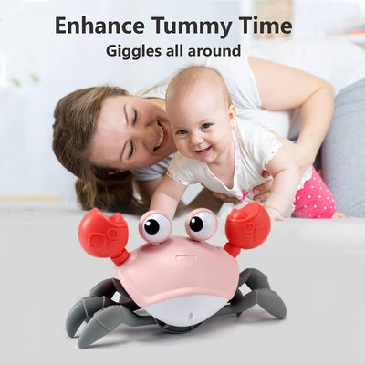 Brinquedo Musical Caranguejo Rastejante Control Future Pink - Ideal para Tummy Time